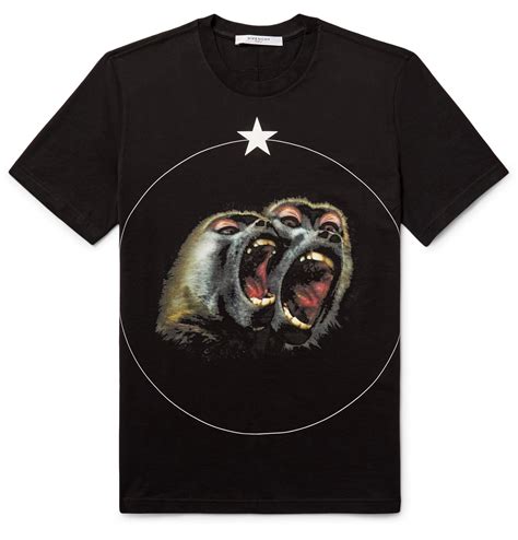 givenchy monkey brothers printed t-shirt|Givenchy Cuban.